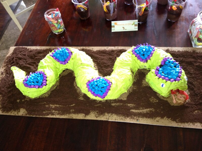 snake birthday cake