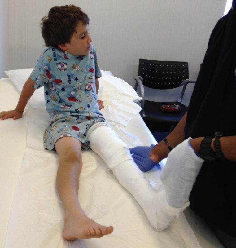 kid in a cast